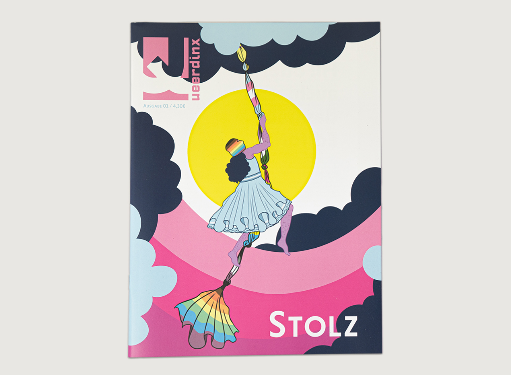 Stolz-Magazin auf grauem Hintergrund
